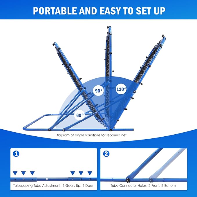 Three Mode Soccer Goal & Rebounder Net & Target Net,Four Targets for Precise Training,Tough-Built for Intense Shots,Quick-Switch Angle Soccer Training for Control/Passing Practice for Kids Teen