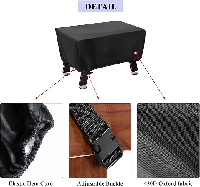 Foosball Table Cover, Waterproof Football Table Cover Soccer Table Cover Outdoor Indoor Fooseballs Table Covers (63x45x19.5 in)