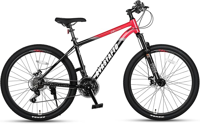 AVASTA Earth 26 27.5 inch Mountain Bike with 21-Speed,Aluminum Frame, Dual Disc Brake, Comfortable Saddle,Multiple Colors