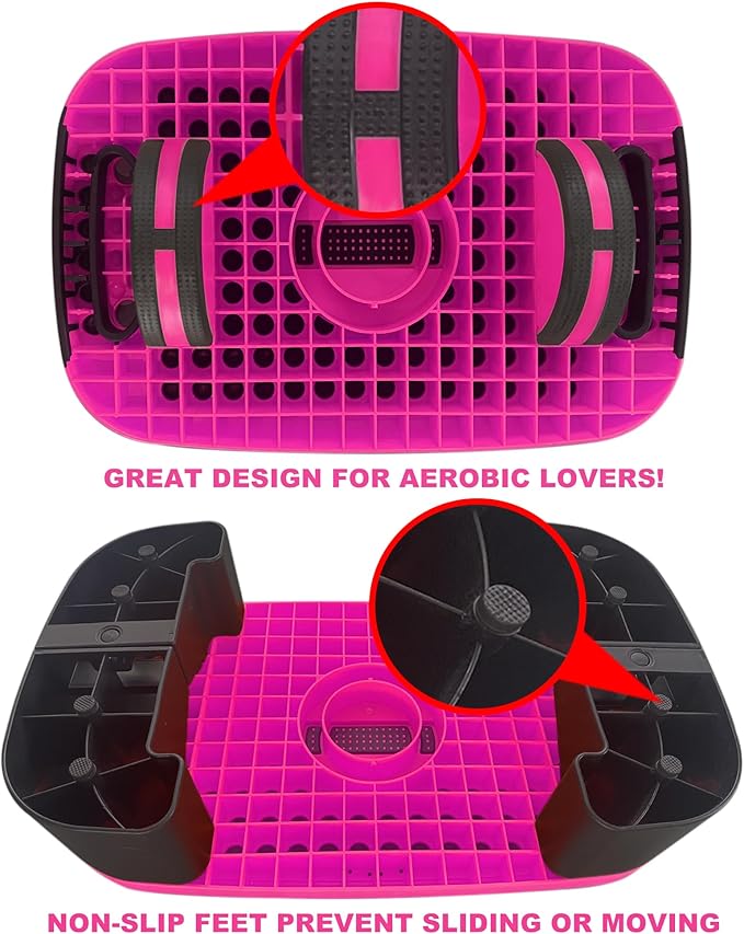 4-In-1 Aerobic Balance Board and Step Up Exercise Platform - Adjustable Multifunctional Balance Board Slant Board, Steppers for Exercise - Home Workout Non Slip Stepper Platform