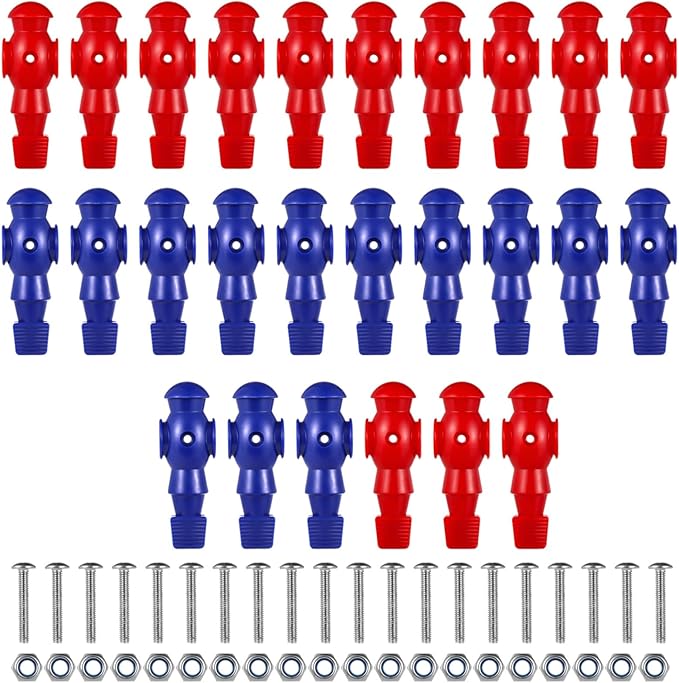 OMISTAR 26 Pcs Foosball Men, Resin Foosball Replacement Parts, Table Soccer Player Set for Tournament Foosball, 13 Red and 13 Blue