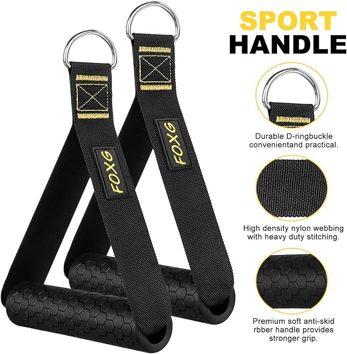 Rraining Kit, Workout Straps for Home, Adjustable Resistance Trainer with Handles, Door Anchor and Carrying Bag for Gym
