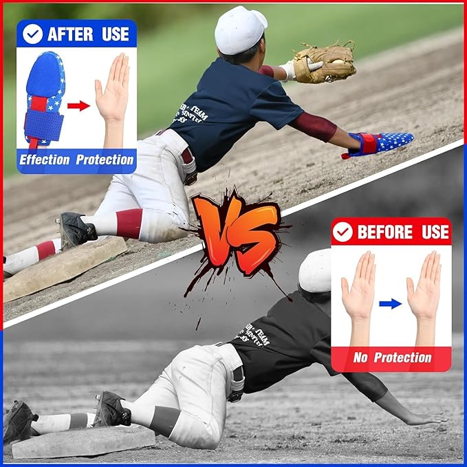 Baseball Sliding Mitt Universal Right or Left Hand, Baseball Sliding Glove with Adjustable Wrist Compression Strap