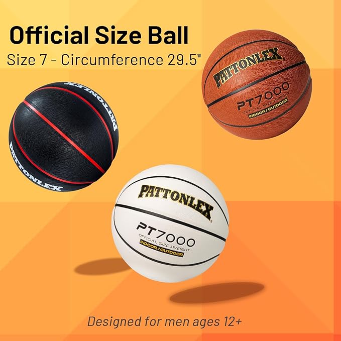 Basketball 29.5" - Official Size 7-Composite Leather - Indoor/Outdoor Basketball Ball for Adult Men