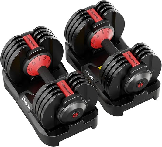 Upgraded Adjustable Dumbbells Set 52.5 lbs/25 lbs, 15/9 Weights Dumbbell Set, Quick Adjustable Dumbbells For Men Women Home Gym with Anti-Slip Handle, Safe and No Falling