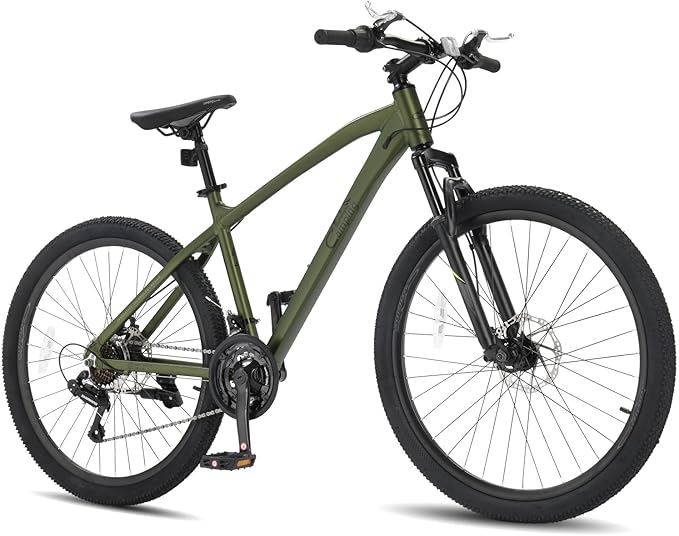 24/26/27.5" Mountain Bike Aluminum Bicycle with Ultralight Aluminum Frame, Powerful Mechanical Dual Disc Brakes, Double Wall Rims and Premium XC Tires, Men & Women Bike with Tool Kit