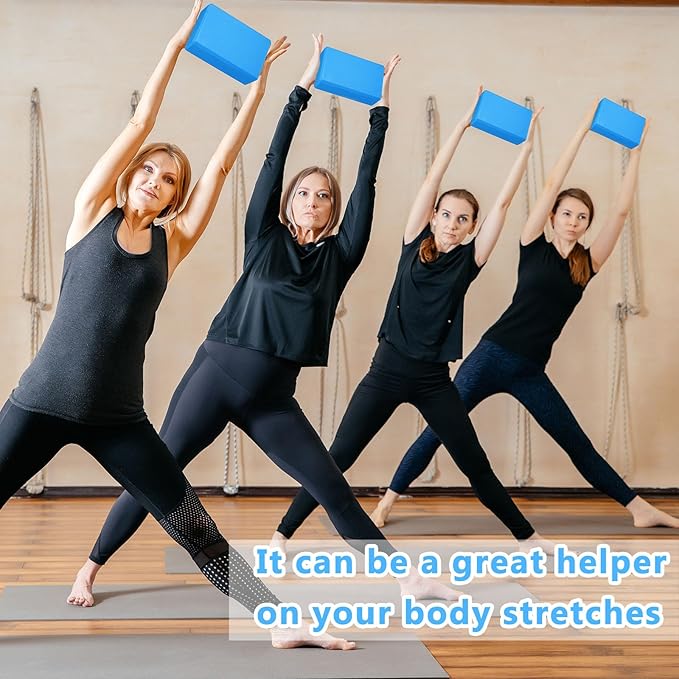 20 Pcs Yoga Blocks 9''x6''x3'' High Density EVA Foam Bricks Yoga Foam Exercise Blocks Improve Strength Balance and Flexibility, Light Weight and Non-Slip Surface for Pilates Meditation