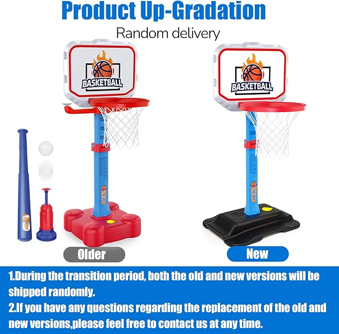 Toddler Basketball Indoor Toys for Age 1-3, Mini Adjustable Kids Basketball Hoops with Ball Pump Outdoor Pool Basketball Goal Sports Outside Play Toys for 1 2 Year Old Baby Boys Girls Birthday Gifts