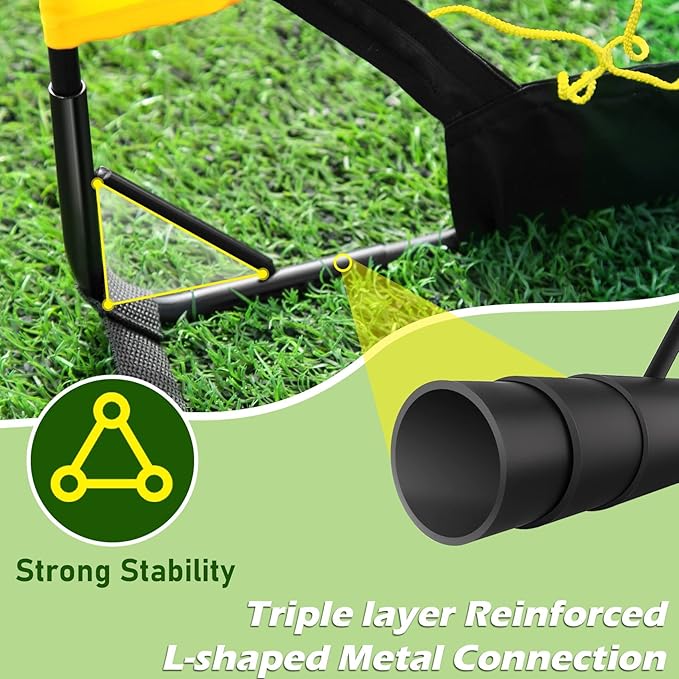 Soccer Goal Pop Up Foldable Soccer Net for Backyard 7x5FT,5x3.6FT,4x3FT,3x2.2FT