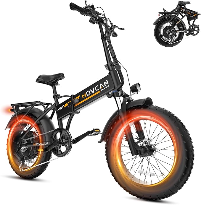 Q20 Folding Electric Bike, 52V 15.6Ah Removable Concealed Battery 20” Fat Tire Dirt Bike,1500W Motor 30 MPH Top Speed E Bikes, 7 Speed Dual Hydraulic Brake Electric Bikes for Adults