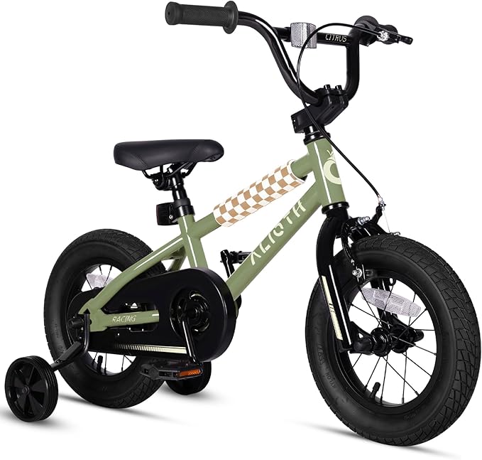 BMX Style Kids Bike for 2-8 Years Old Boys Girls Toddlers 12 14 16 Inches Bicycle with Training Wheels Coaster Brake, Multiple Color