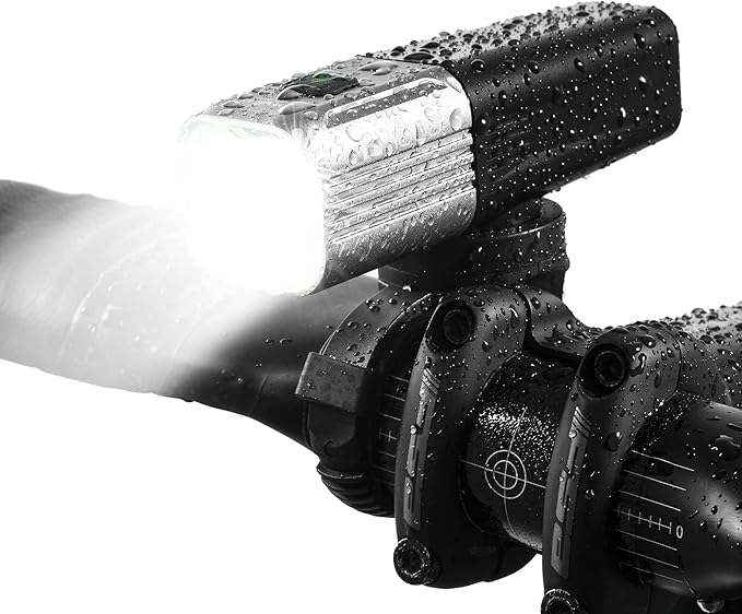 TOWILD BR1000 Bike Lights for Night Riding,1000 Lumen Lightweight Bike Front Light,Long Battery Life,Compatible with Garmin/GoPro Mount,3500mAh Rechargeable&Replaceable Battery,for Commuter Cyclists