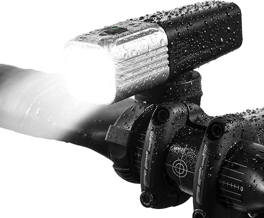 TOWILD BR1000 Bike Lights for Night Riding,1000 Lumen Lightweight Bike Front Light,Long Battery Life,Compatible with Garmin/GoPro Mount,3500mAh Rechargeable&Replaceable Battery,for Commuter Cyclists