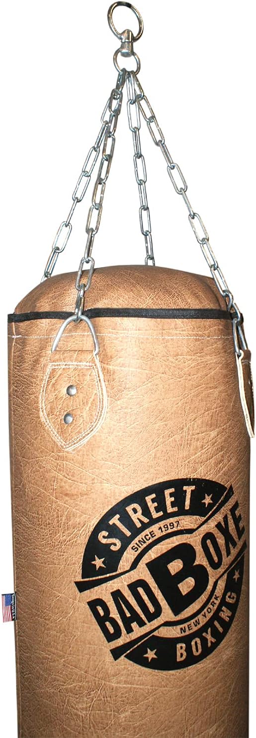 Punching Bag with Chains | Premium Synthetic Leather Boxing Punch Bag 90LBS | Versatile & Durable for Daily Training | Available Filled