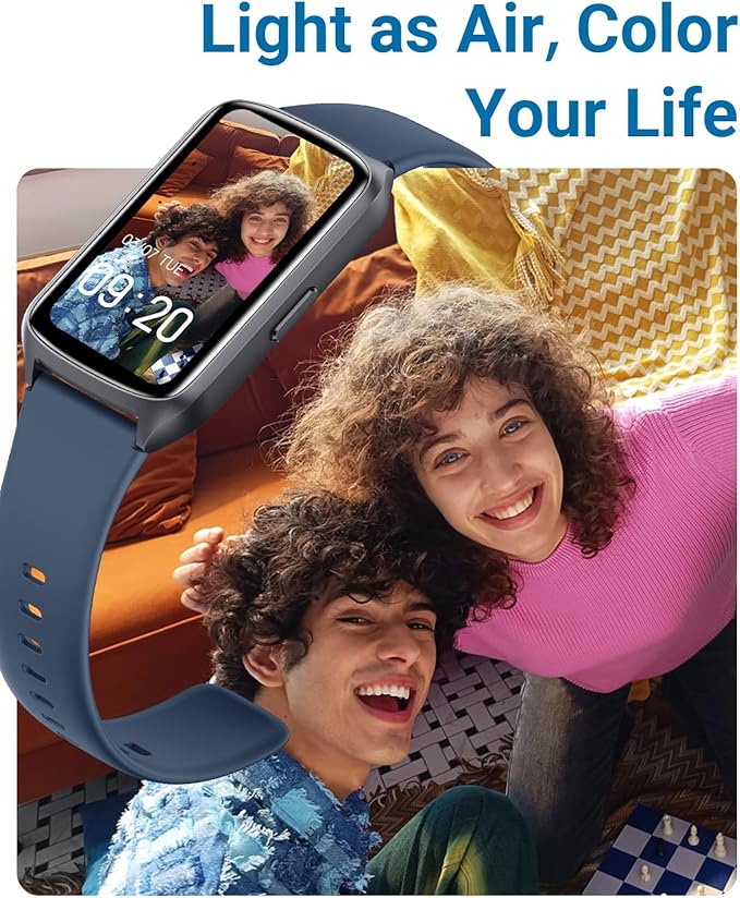 Health Fitness Tracker with 24/7 Heart Rate, Blood Oxygen, Blood Pressure, Sleep Tracker, 5ATM Waterproof Activity Trackers with Step Tracker, Pedometer (S & L Bands Included)