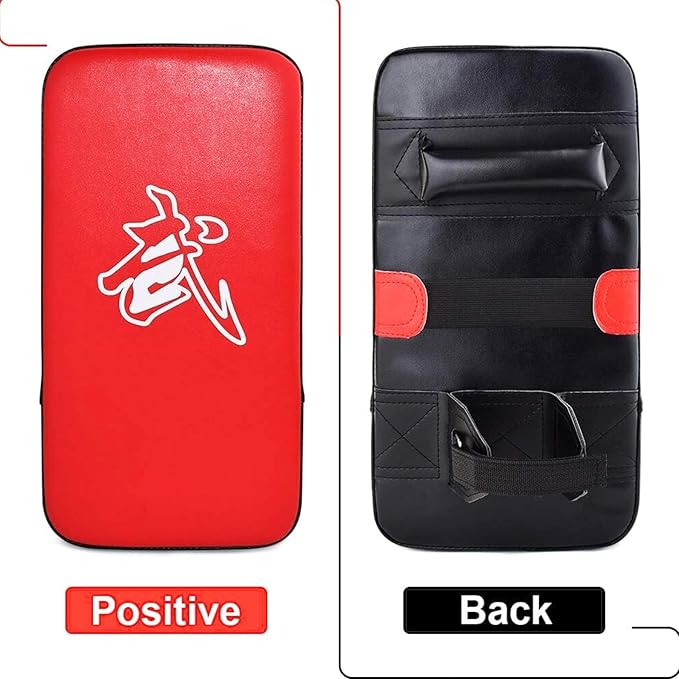 TLBTEK Taekwondo Kick Shield - Muay Thai MMA Karate Kickboxing Training Pads - Curved Leather Strike Shield