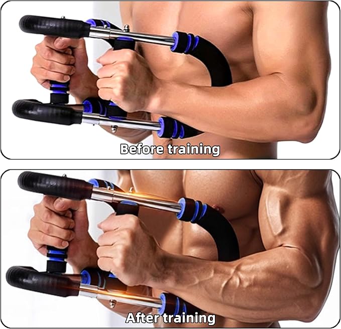 Twister Arm Trainer, 40-100lb Adjustable Chest & Arm Workout Tool, Compact Twister Arm Strengthener, Chest Trainer Equipment for Men, Shoulder Muscle Training Fitness Equipment(Blue)