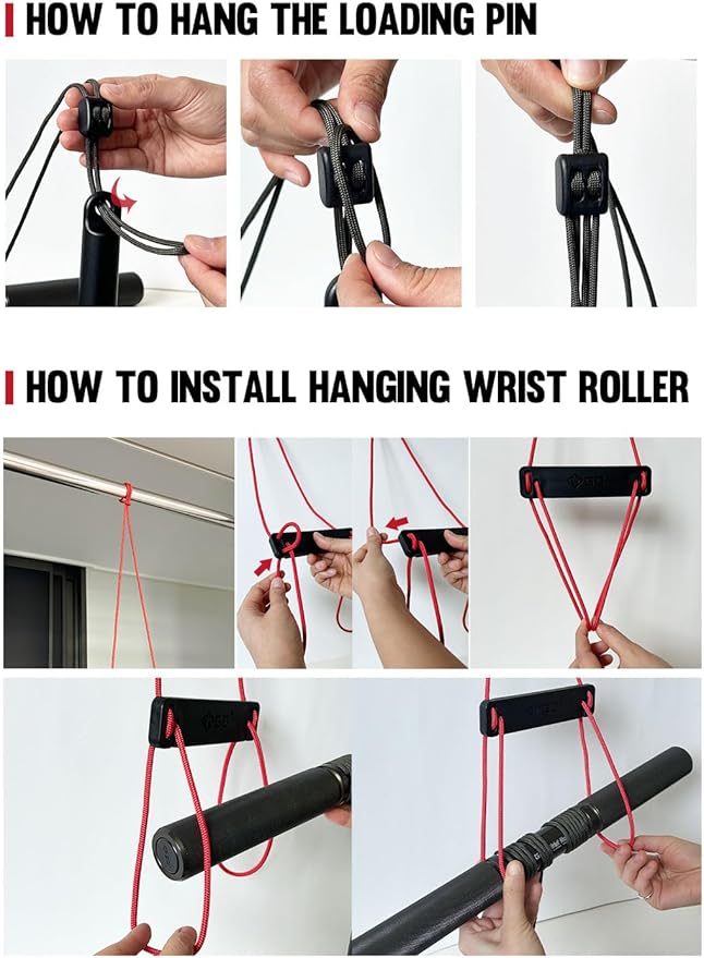 GD Hanging Wrist Roller Forearm Blaster- Forearm Strengthener Exercise Equipment Wrist Trainer for Muscle building and Injury prevention Hand Grip Strength