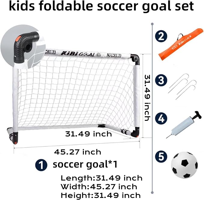 Soccer Goal, Small Foldable Goal for Kids, Kids Goals for The Backyard/Indoor/Outdoor, Mini Soccer Goals for Toddler Gift