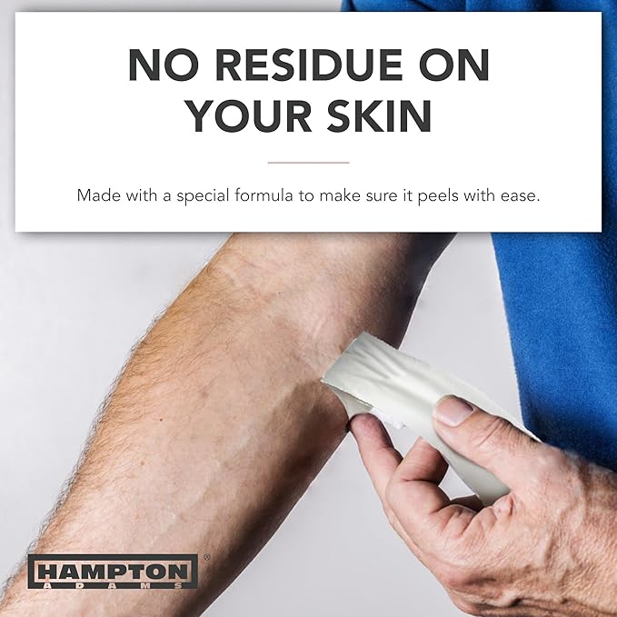 Hampton Adams | Official BJJ Partner | As Seen on Shark Tank | Medical Athletic Sports Tape (8-Pack, 45ft) | Easy Tear & No Sticky Residue | for Athletes, Trainers & First Aid Injury Wraps