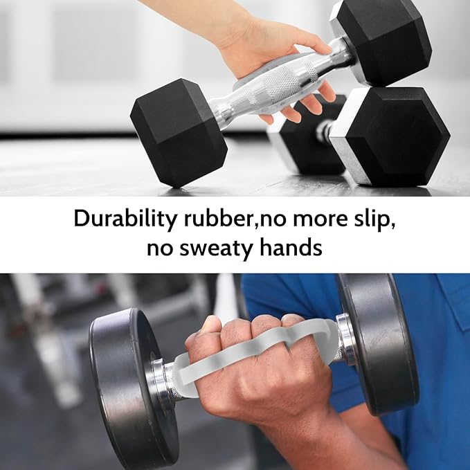 Anti-Slip Workout Grips: New Rubber Gym Grips Deadlifts Palm Protection Gloves for Weight Lifting, Dumbbell, Deadlift, Bar Pad Pull Up Grippers, Gym Training and Exercise for Men Women
