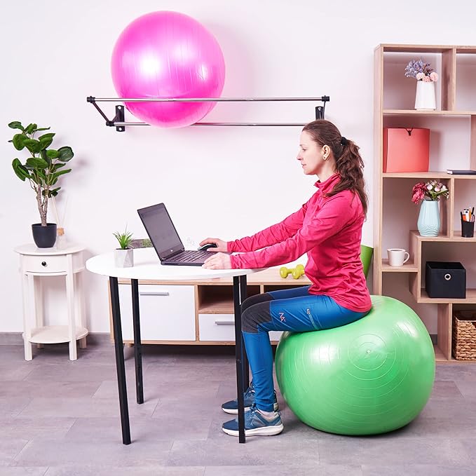 Exercise Ball Holder | Organize Your Space | Wall Mounted Rack | Yoga Ball Holder | Exercise Wall Mount | Fitness Therapy & Stability Rack | For Gyms, Studios, Home Gyms