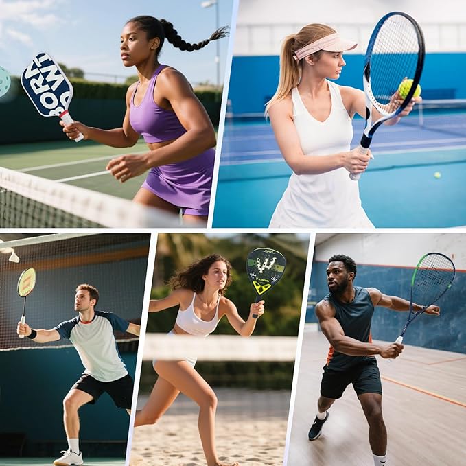 Pickleball overgrip 6 Pack Anti-Slip, Sweat-Absorbing and Extra-Long Pickleball Grip Tape Suitable for Tennis Squash Badminton