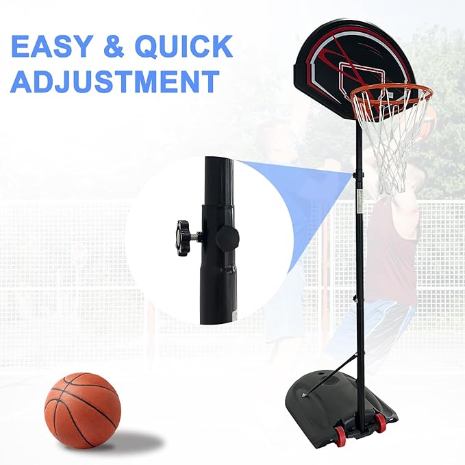 Basketball Hoop Outdoor Adjustable, Portable Basketball Hoop Goal System in Backyard/Driveway/Indoor