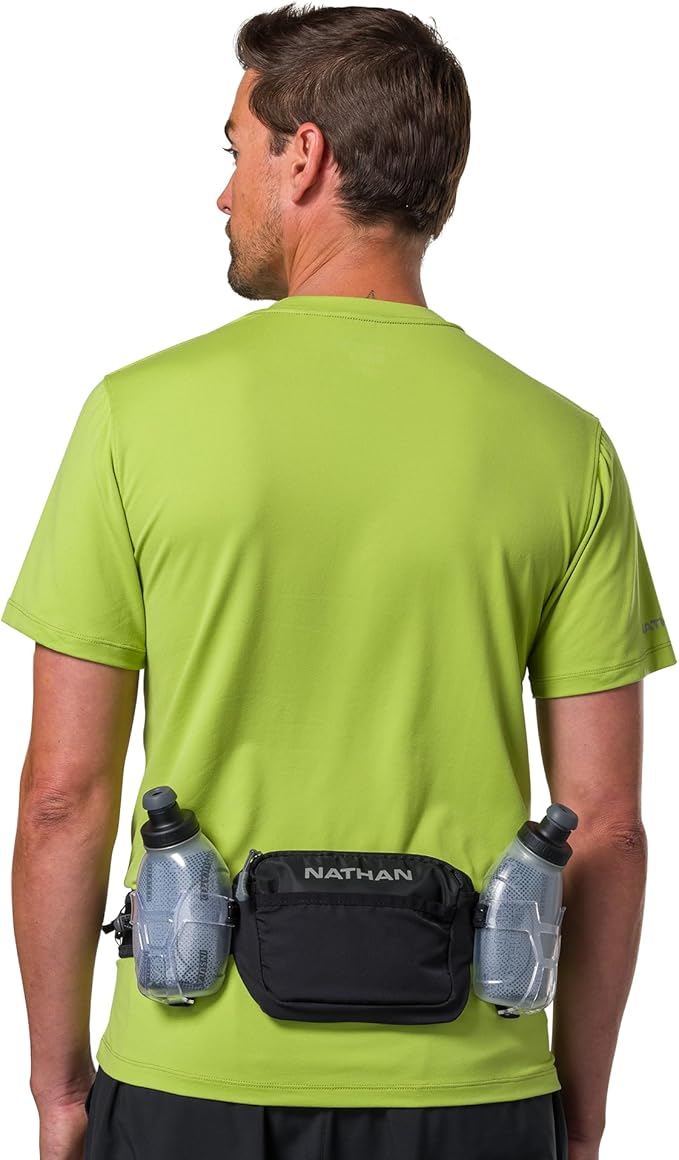 Nathan Running Belt Hydration with Flasks, Storage Pockets, Trail Mix Plus, Running Water Bottle Belt, Insulated, Walking, Hiking