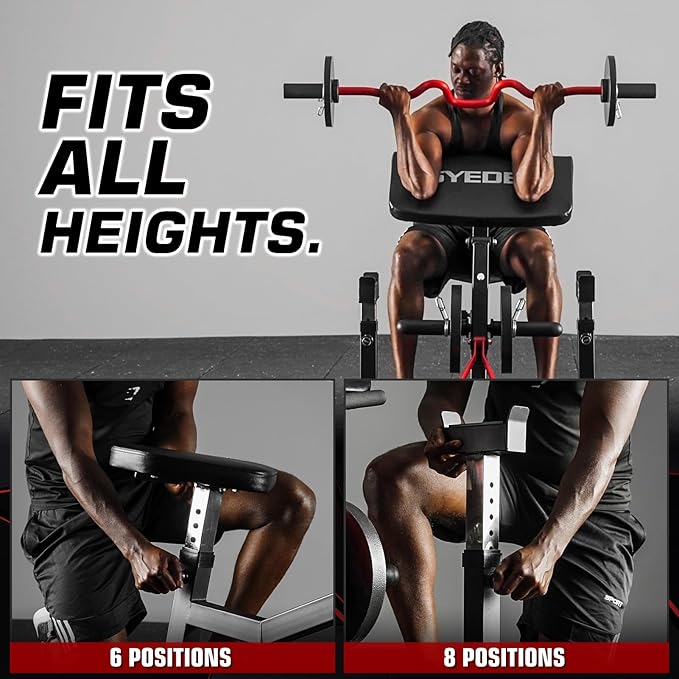 Mikolo Preacher Curl Bench, Plate Loaded Bicep Curl Machine, Bicep and Tricep Workout Equipment,2 in 1 Arm Training Machine for Home Gym