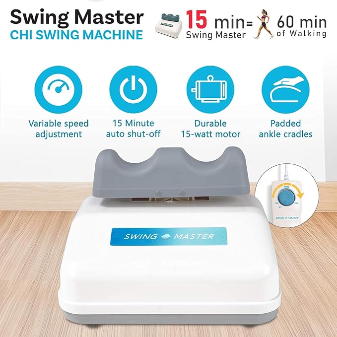 Daiwa Felicity Swing Master - Chi Swing Machine - Passive Aerobic Exerciser, Swing Master with Figure Trimmer - Lymphatic Massager, Body Shaker, Leg Exercise, FSA/HSA Eligible