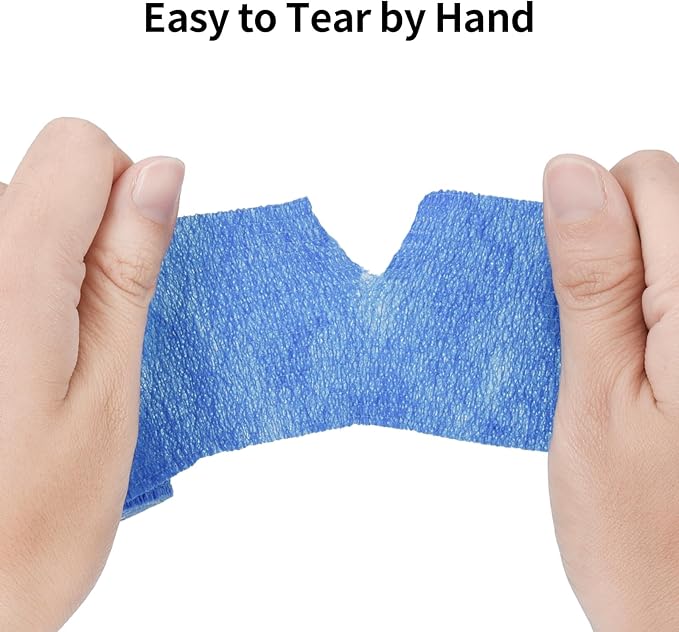 24 Pack Self Adherent Cohesive Wrap Bandages Non Woven Cohesive Bandage Elastic Self Adhesive Bandage Wrap Sports Athletic Tape First Aid Tape for Wrist Ankle Pet Vet Wrap Grip Cover 2 inch