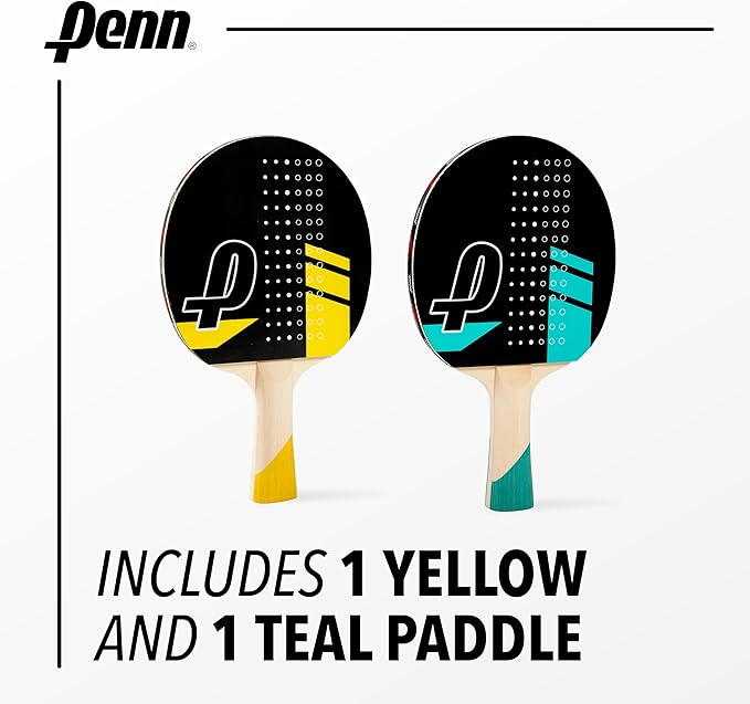 Penn 5.0 Professional Ping Pong Paddles - Choose Single Table Tennis Paddle, or Deluxe 2 or 4 Player Kit with Balls and Storage Case