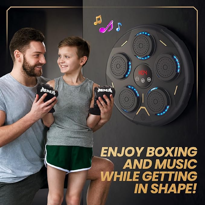 Music Boxing Machine, Smart Bluetooth Boxing Equipment, 9 Modes & 9 Speeds, Boxing Punching Bag with Gloves