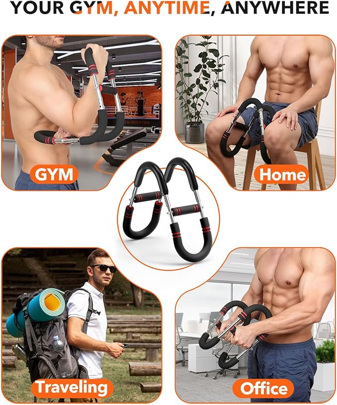 eWonLife Twister Arm Trainer - Adjustable 6 Resistance Level Arm & Chest Workout Equipment for Man Women Arm Trainer Chest Exerciser Portable Home Gym Equipment for Strengthen Upper Body