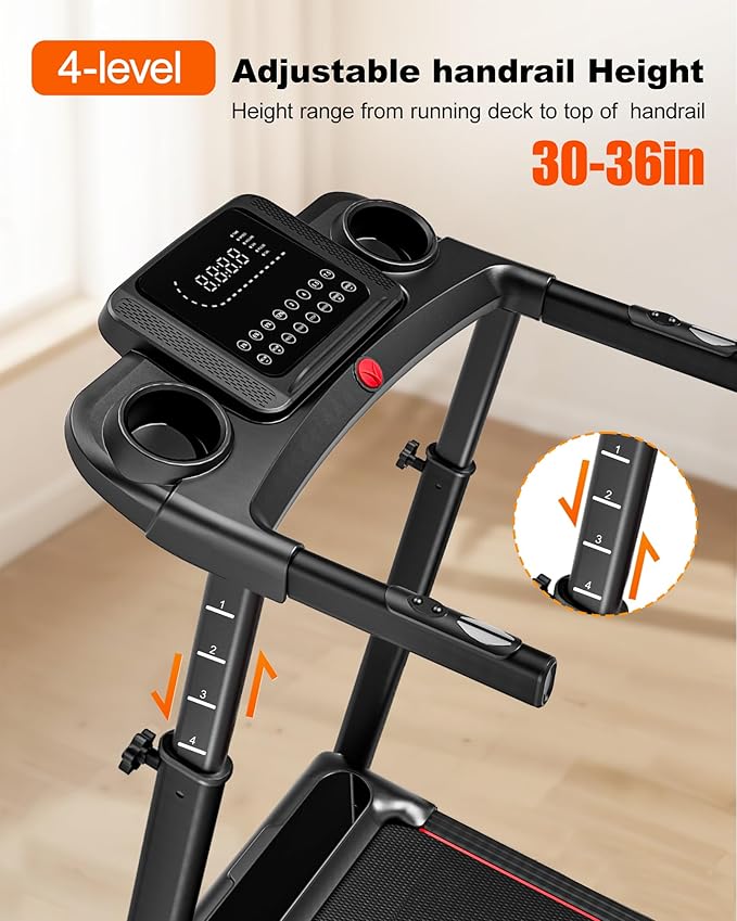 340lb Capacity Walking Pad Treadmill with 12% Incline, Big LED Display Under Desk Treadmill Support Full Manual/3-Preset Countdown/App Mode, Portable Treadmills for Small Spaces, Home
