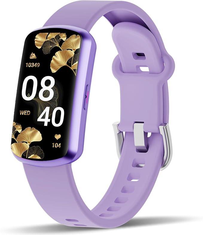 Health Fitness Tracker with 24/7 Heart Rate, Smart Watch with Blood Pressure and Blood Oxygen Monitor, Bulit-in 120+ Sport Mode, Sleep Tracking Waterproof Activity Tracker for Women Men (Purple)