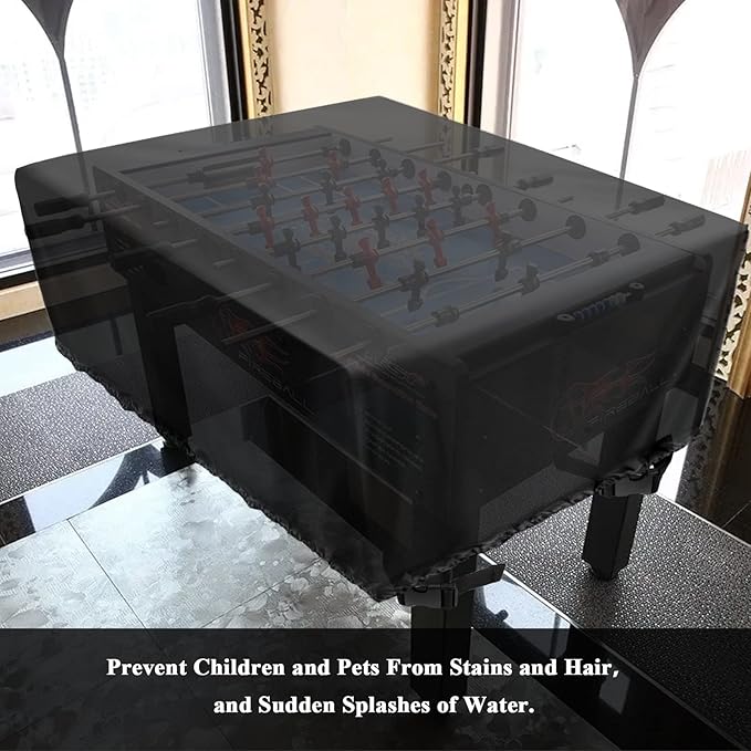 Foosball Table Cover, Waterproof Football Table Cover Soccer Table Cover Outdoor Indoor Fooseballs Table Covers (63x45x19.5 in)