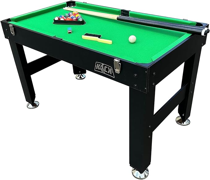 KICK Trio 48″ 3-in-1 Multi Game Table - Combo Game Table Set - Billiards, Air-Hockey, and Foosball for Home, Game Room, Friends and Family!