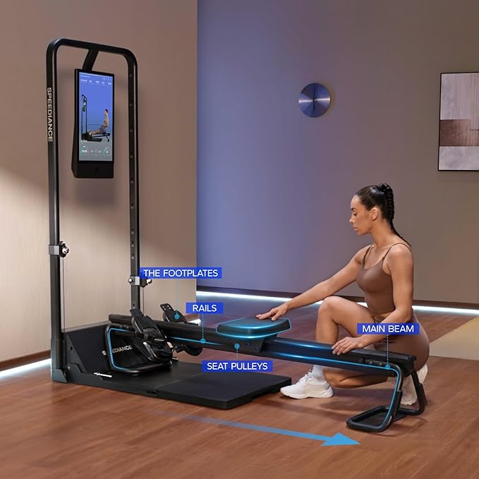 AeroRow Rowing Bench, Next Generation of Rowing Machines, Rower Attachment for Gym Monster, Home Work Out Rowing Machine, Adjustable Resistance Levels, Rowing Machine