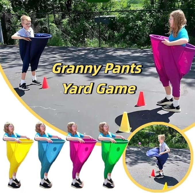 Granny Pants Yard Game, 8/16 Elastic Balls+Pump, Backyard Parties and Field Day,Tailgate & Backyard Lawn Games for BBQ, Camping, Team Building Events