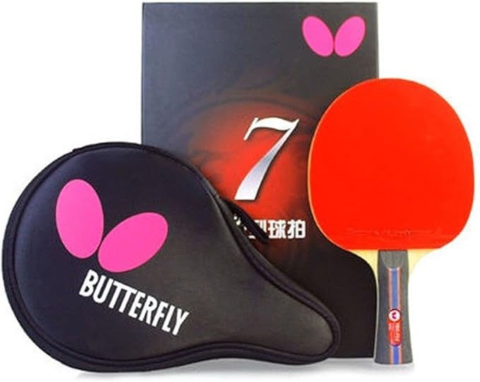 Butterfly B702FL Shakehand Table Tennis Racket | China Series | Powerful Carbon Blade and Rubber Combination with Racket Case | Recommended for Intermediate Level Players
