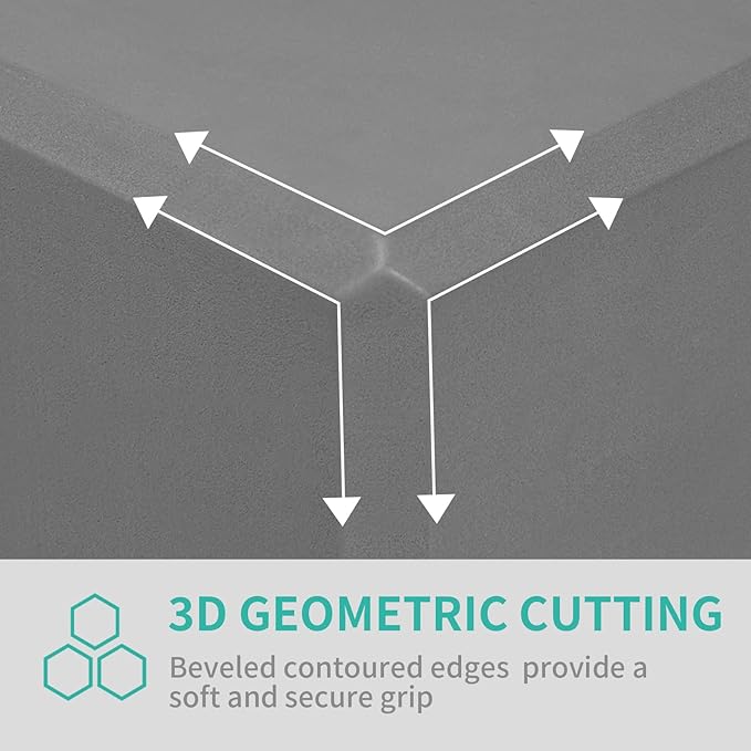 Yoga Block 2 Pack 9"x6"x3", Sturdy Yoga Foam Blocks, High Density & Non Slip Surface for Pilates & Stretching, Fitness Accessories for Stability & Balance