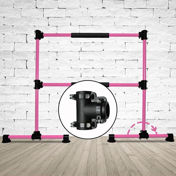 Wesky Double Ballet Barre Portable 4FT Adjustable Freestanding Ballet Barre Fitness Stretching Dancing Bar for Home Studio Adult and Kids