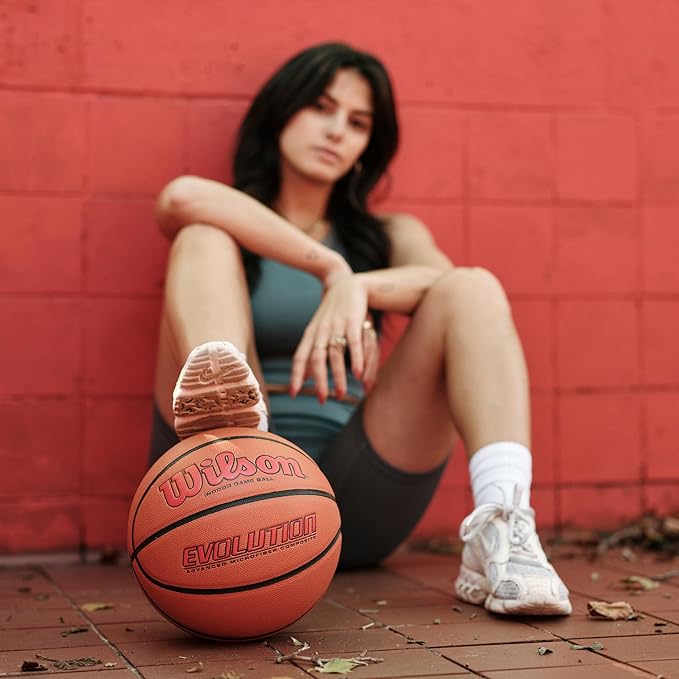 WILSON Evolution Indoor Game Basketballs - Size 5, Size 6 and Size 7