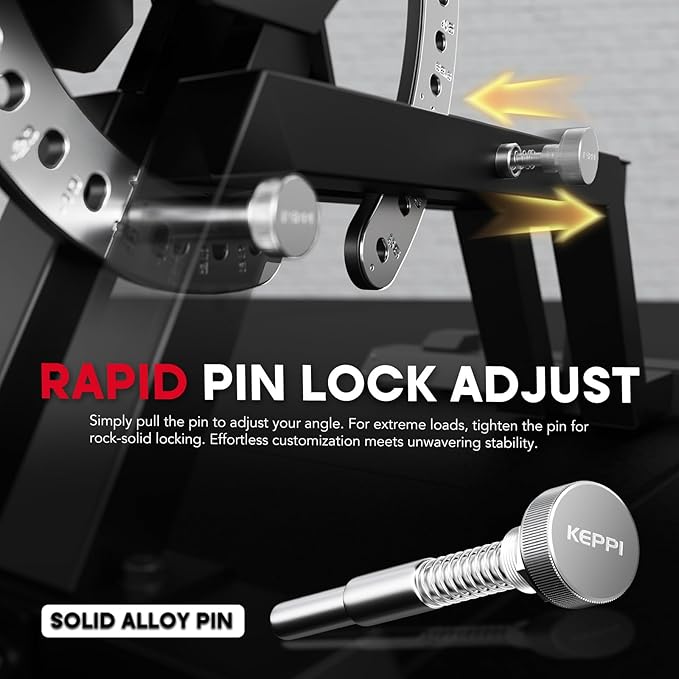 KeppiFitness Weight Bench - 1500LBS Capacity Workout Bench, 17” Bench Press Height, 11+8 Adjustable Weight Bench with Flat/Incline/Decline Angle and Vertical Storage - Bench6000 Series