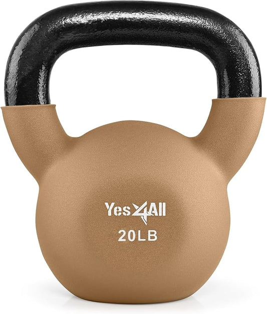 Yes4All Kettlebells 5lbs-65lbs & Kettlebell Sets Adjustable Weights, Kettlebell for Weight Training, Home Workout Equipment with Secure Grip for High Rep, Exercise Equipment