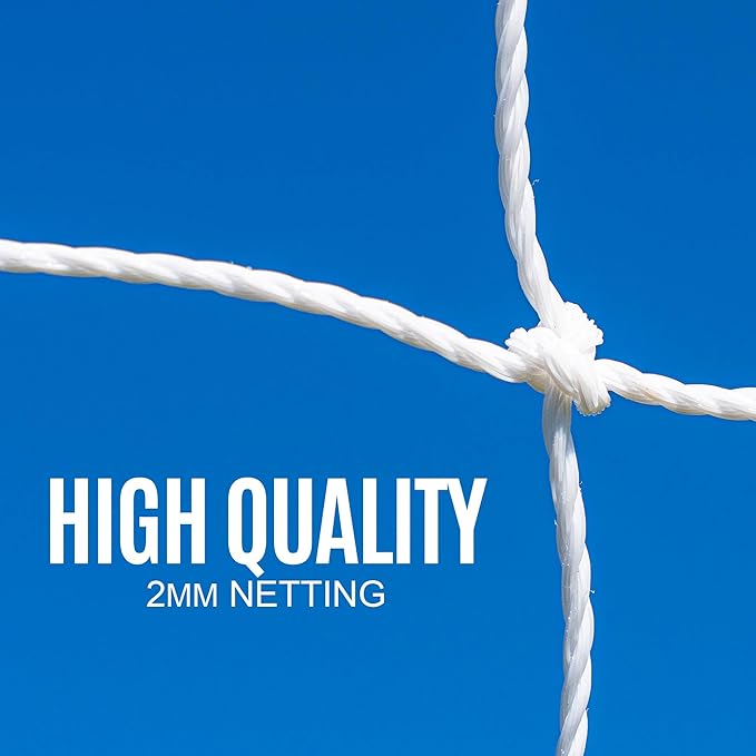 QUICKPLAY Q-Fold Soccer Goal | 30-Second Folding Design for Easy Setup | Portable & Weatherproof uPVC Soccer Goal for Backyard | Durable Post for Adults & Kids