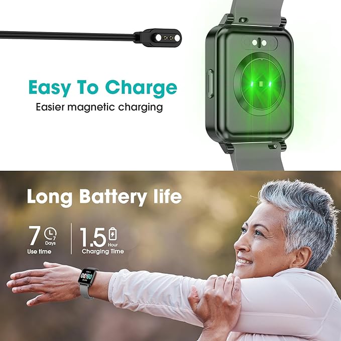 Pedometer Watch Senior Friendly No App/Phone Required, Waterproof Fitness Tracker Watch with Step Counter Calories/Sleep Tracker for Walking Running for Men Women