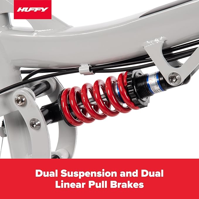 Huffy Stone Mountain Hardtail Mountain Bike for Boys/Girls/Men/Women, 20"/24"/26" Sizes, 6 or 21 Speed Shimano Twist Shifting, Front or Dual Suspension, Comfort Saddle, Sleek Colors